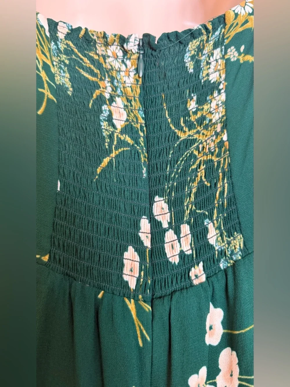Reformation Rosi Floral Buena Green Floral Midi Dress Size 6 - Picture 7 of 9